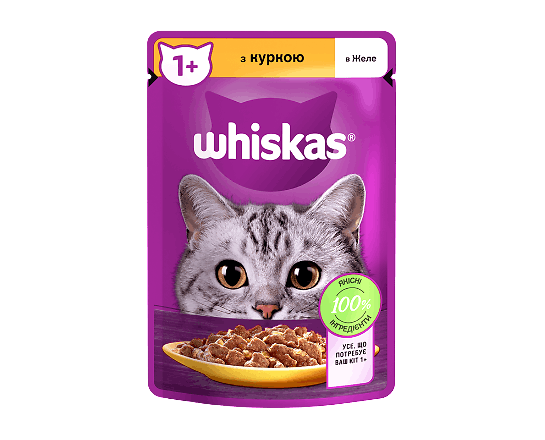 Корм для котів Whiskas з куркою в желе