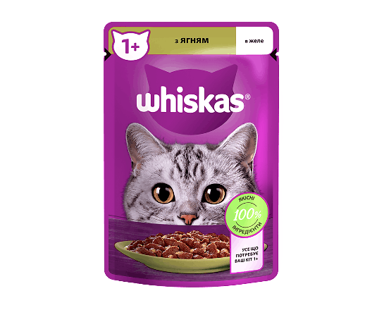 Корм для котів Whiskas з ягням в желе