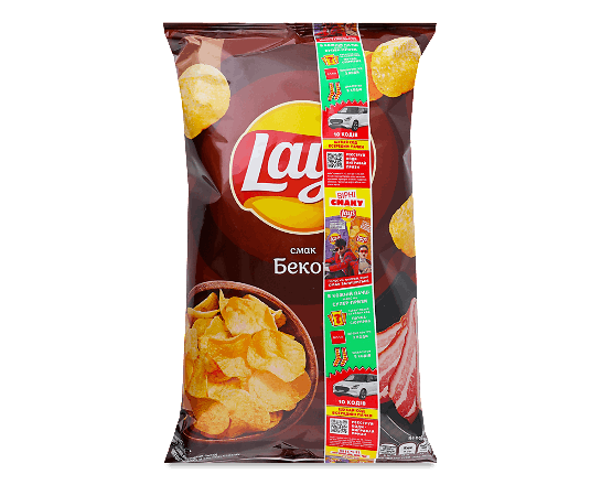 Чипси Lay's картопляні зі смаком бекону