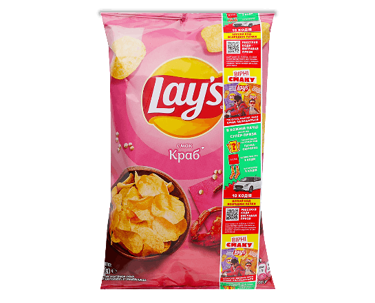 Чипси Lay's картопляні зі смаком краба