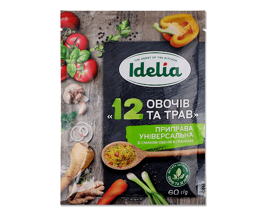 Приправа Idelia 12 овочів та трав універсальна