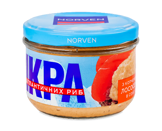 Ікра атлантичних риб Norven у білому соусі з копченим лососем