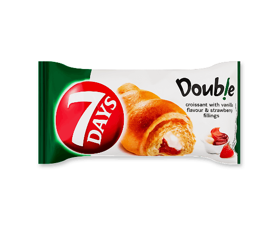 Круасан 7 Days Double зі смаком ванілі та полуниці