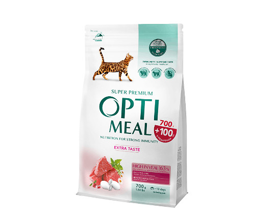 Корм для котів Optimeal з високим вмістом телятини сухий