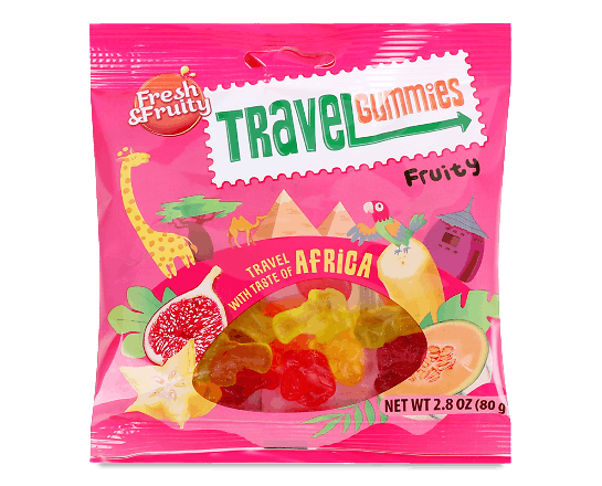 Цукерки Wawel Travel Gummies Africa з фруктовим смаком