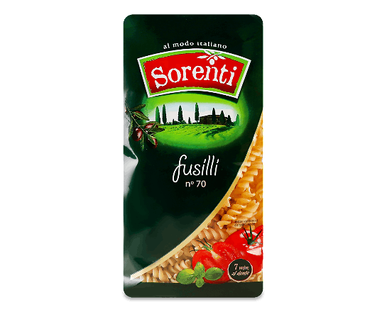 Вироби макаронні Sorenti Fusilli №70
