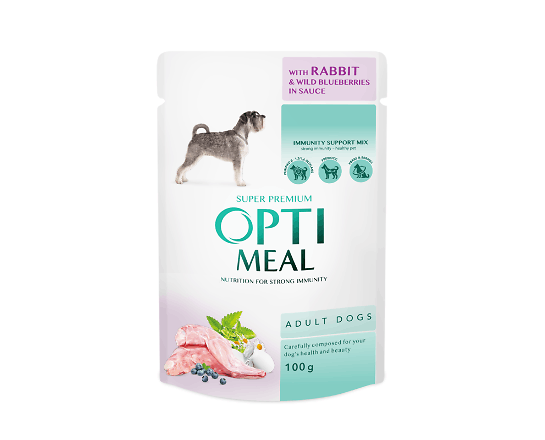 Корм для дорослих собак Optimeal кролик-чорниця в соусі