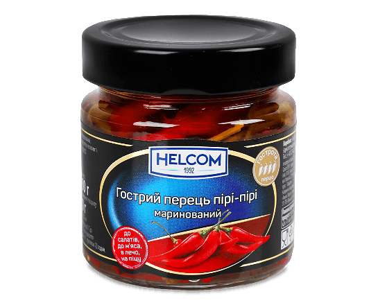 Перець Helcom гострий пірі-пірі червоний маринован