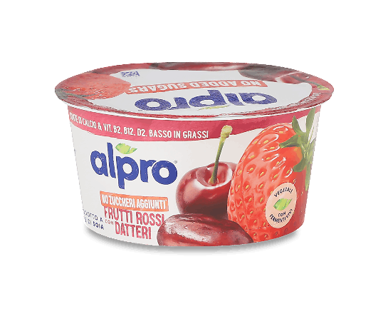 Десерт Alpro соєвий ферментований червоні фрукти з фініками