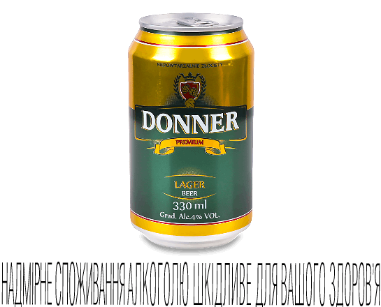 Пиво Donner Premium світле з/б