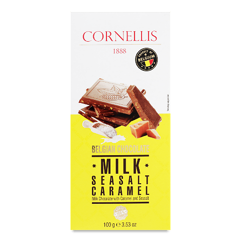 Шоколад молочн Cornellis карамель з морською сіллю
