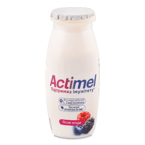 Продукт кисломолочний Actimel лісові ягоди 1,4%, пляшка