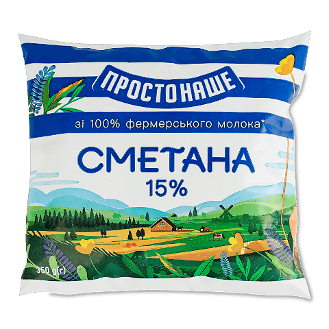 Сметана ПростоНаше 15% п/е