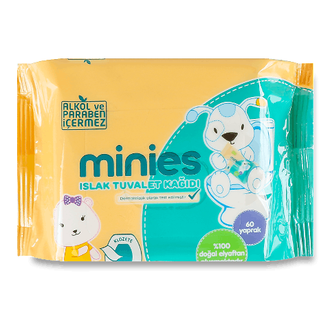 Папір туалетний Minies вологий