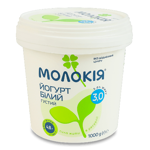 Йогурт Молокія білий густий 3%