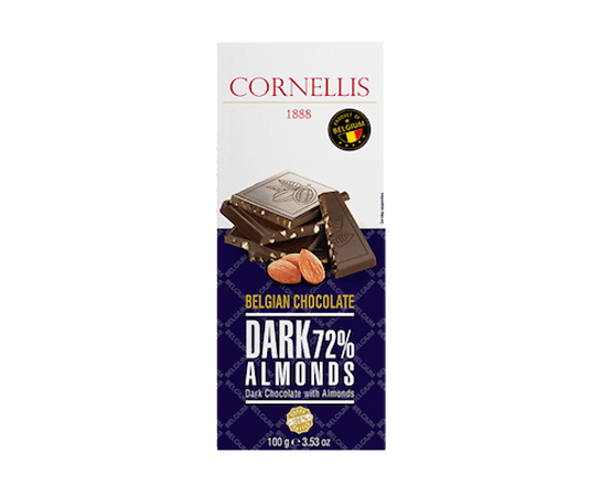 Шоколад темний Cornellis з мигдалем 72%