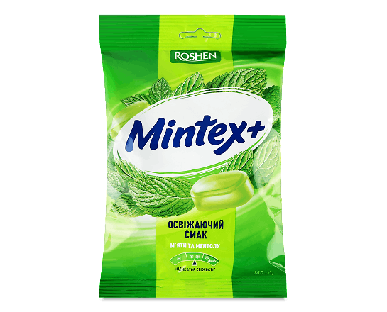 Карамель Roshen Mintex+ Mint зі смаком м'яти та ментолу