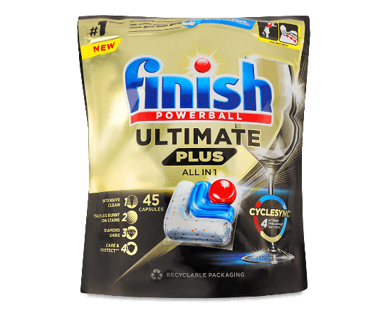 Капсули для посудомийних машин Finish Ultimate Plus All in 1