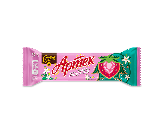 Вафлі Світоч Артек зі смаком полуниці