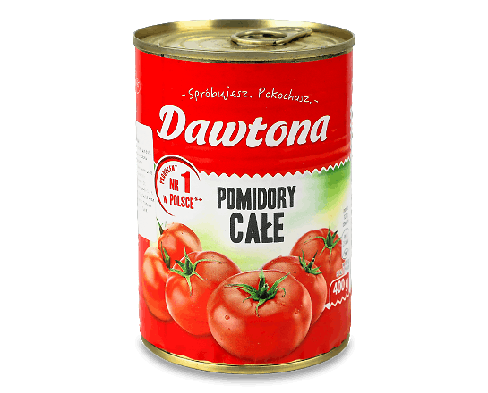 Помідори Dawtona чищені цілі у томатному соку з/б