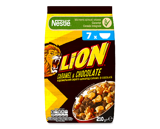 Сніданок сухий Lion карамель та шоколад