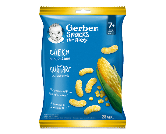 Снеки Gerber кукурудзяні для дітей від 7 місяців