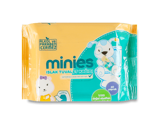 Папір туалетний Minies вологий