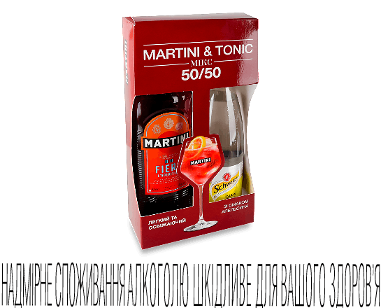Набір Вермут Martini Fiero 0,75 л + Тонік Schweppes 0,75 л