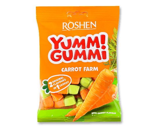 Цукерки Roshen Yummi Gummi Carrot Farm желейні