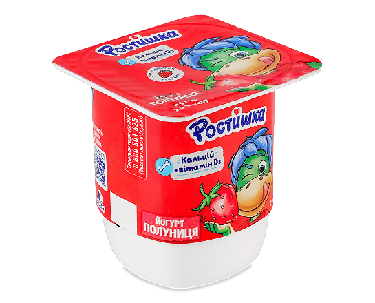 Йогурт Ростишка полуниця 2%, стакан