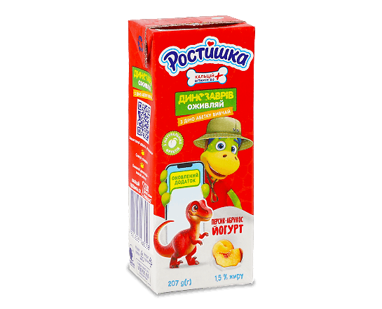 Йогурт Ростишка персик-абрикос питний 1,5%