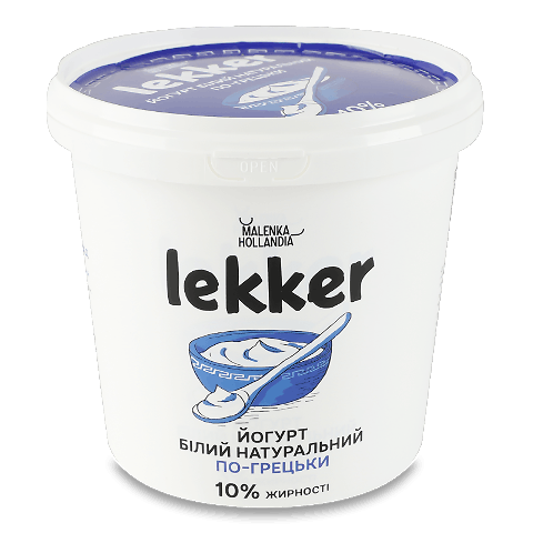 Йогурт Lekker По-грецьки білий натуральний 10% відро