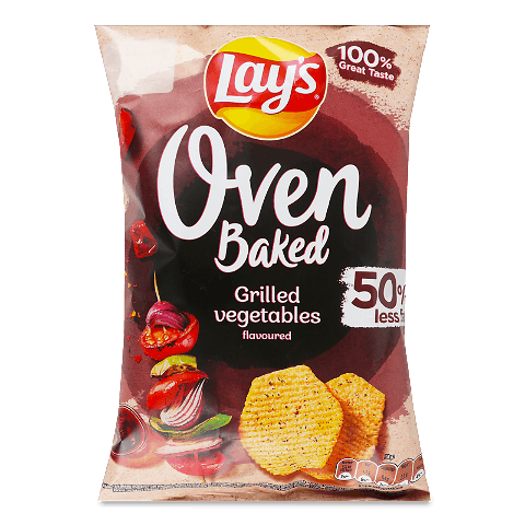 Чипси Lay's Oven Baked зі смаком овочів гриль