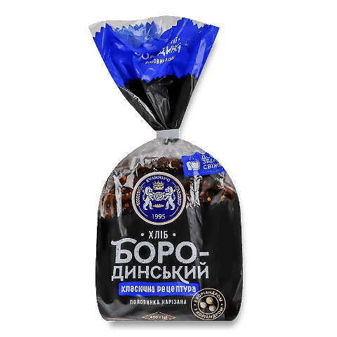 Хліб Кулиничі Бородинський половинка нарізаний