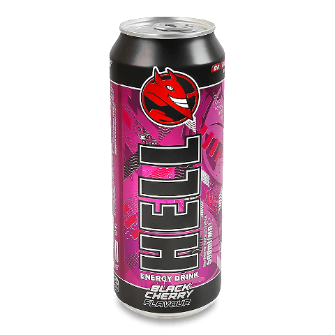 Напій енергетичний Hell Black Cherry безалкогольний газований з/б