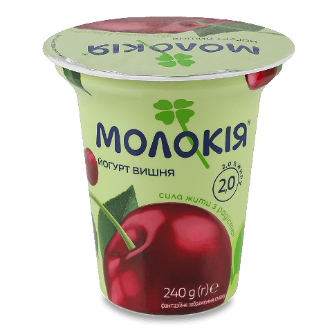 Йогурт Молокія з вишнею густий 2%