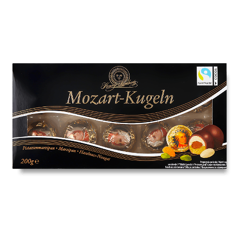 【MOZART】 Цукерки Henry Lambertz Mozart у чорному шоколаді, 200г – купити в