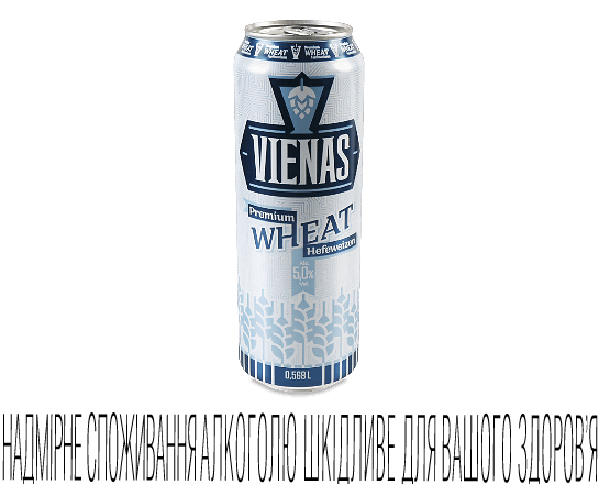 Пиво Vienas Пшеничне світле нефільтроване з/б