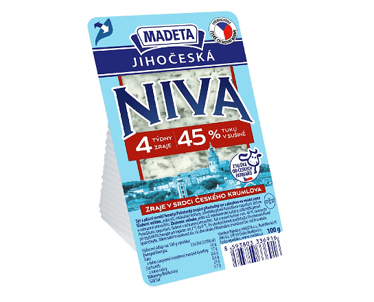 Сир Madeta Jihoceska Niva з блакитн пліснявою 45%