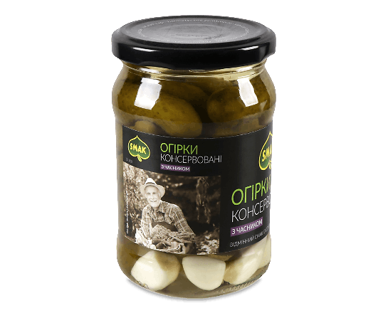 Огірки Smak консервовані з часником