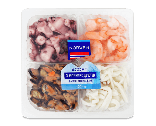 Асорті Norven з морепродуктів варене охолоджене