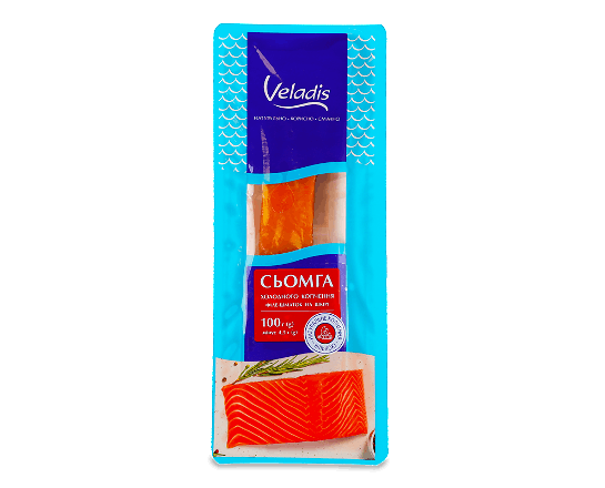 Сьомга Veladis філе шматок на шкірі х/к