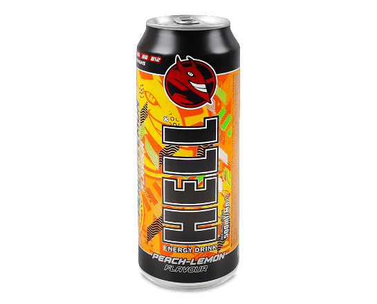 Напій енергетичний Hell Peach-lemon безалкогольний газований  з/б