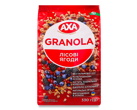 Гранола AXA хрустка з лісовими ягодами