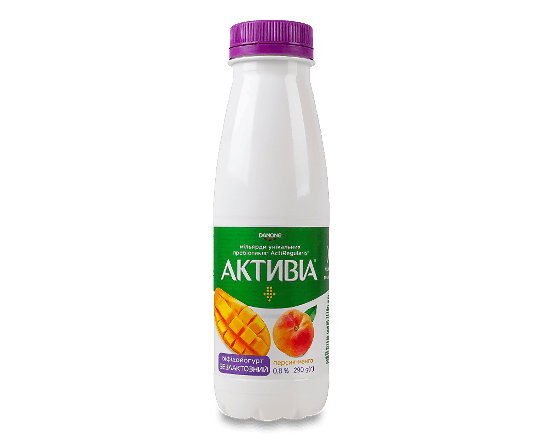 Біфідойогурт Активіа персик-манго безлактозний 0,8%