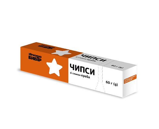 Чипси Зірковий вибір зі смаком краба