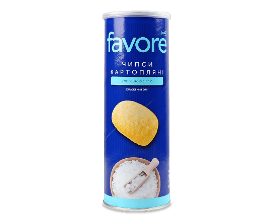 Чипси Favore з морською сіллю тубус