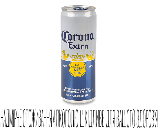 Пиво Corona Extra світле з/б