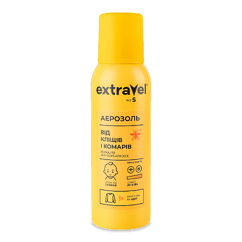 Аерозоль від кліщів і комарів Extravel Kids