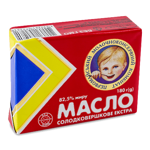 Масло солодковершкове ПервомайскийМКК Екстра 82,5%